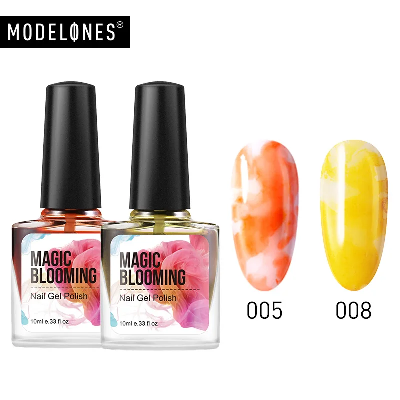 2PCS SET Modelones Blossom УФ-гель для ногтей DIY цветущие цветы узор светодиодный Гель-лак для ногтей 9 цветов Полупостоянный гибридный УФ-лак - Цвет: 2PCS SET