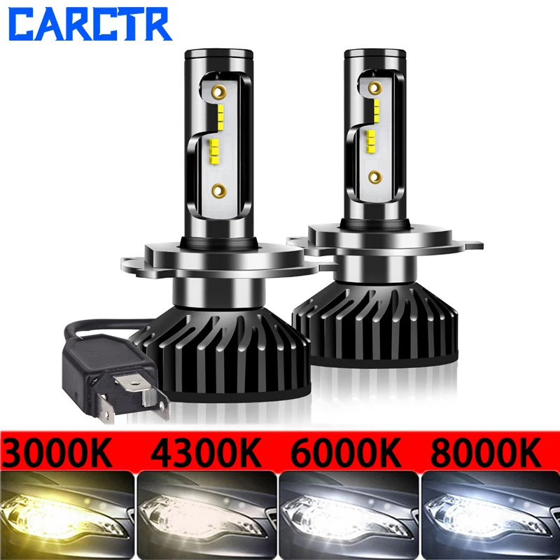 

CARCTR Led Car Headlight H4 LED H7 Lamps H11 Bulbs H1 3000K 6000K 8000K 30W 8000LM Super Bright Headlamp Car Lights Fog Lights