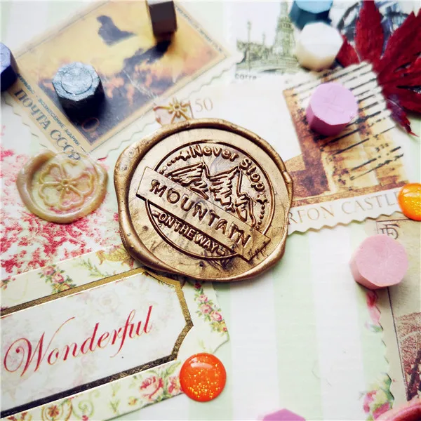 Adventure Never stop on the way mountain Sealing stamp Retro Stamp Wax Seal Wedding Decorative sealing wax seals | Дом и сад