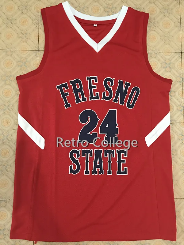 

#24 Paul George Fresno State Bulldogs Throwback College Basketball Jersey Embroidery Stitched XXS-XXL