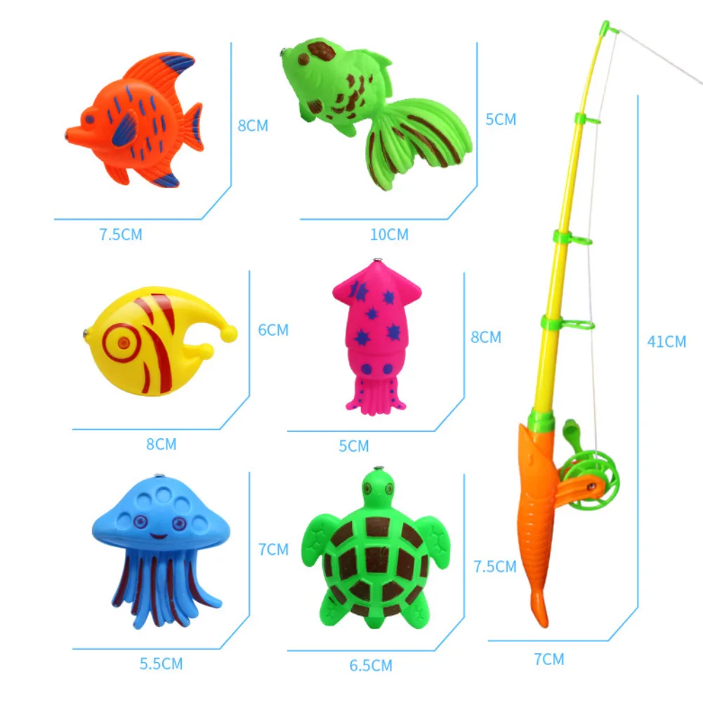 22Pcs Waterproof Magnetic Fishing Tools Set Baby Bath Parent-Child Interaction Puzzle Toy Set