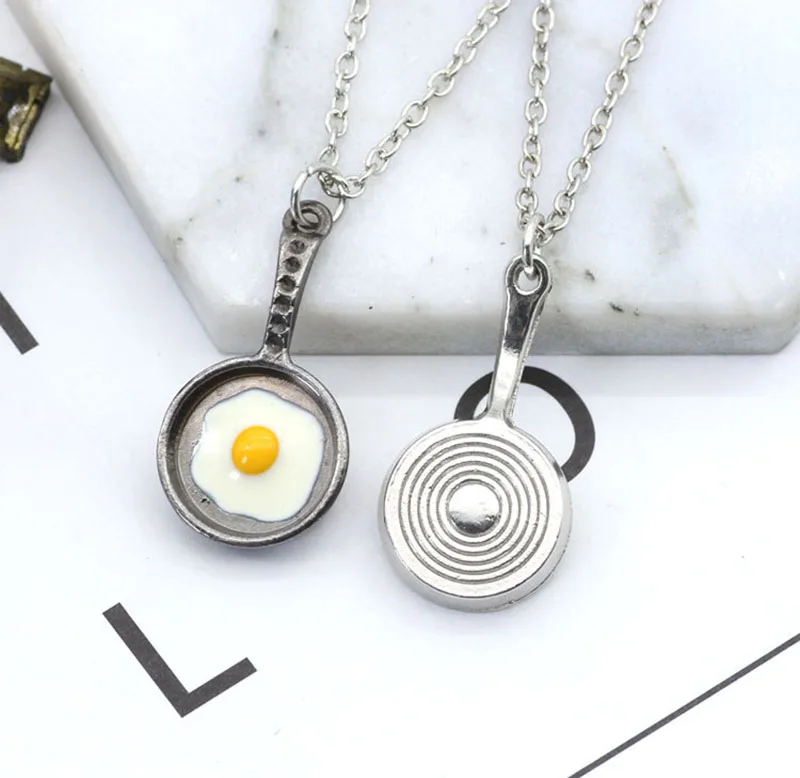 Personalized Omelette Pan Pendant Necklace Chef Creative Metal Chef Statement Necklace Men'S Unisex Jewelry Graduation Gift New images - 6