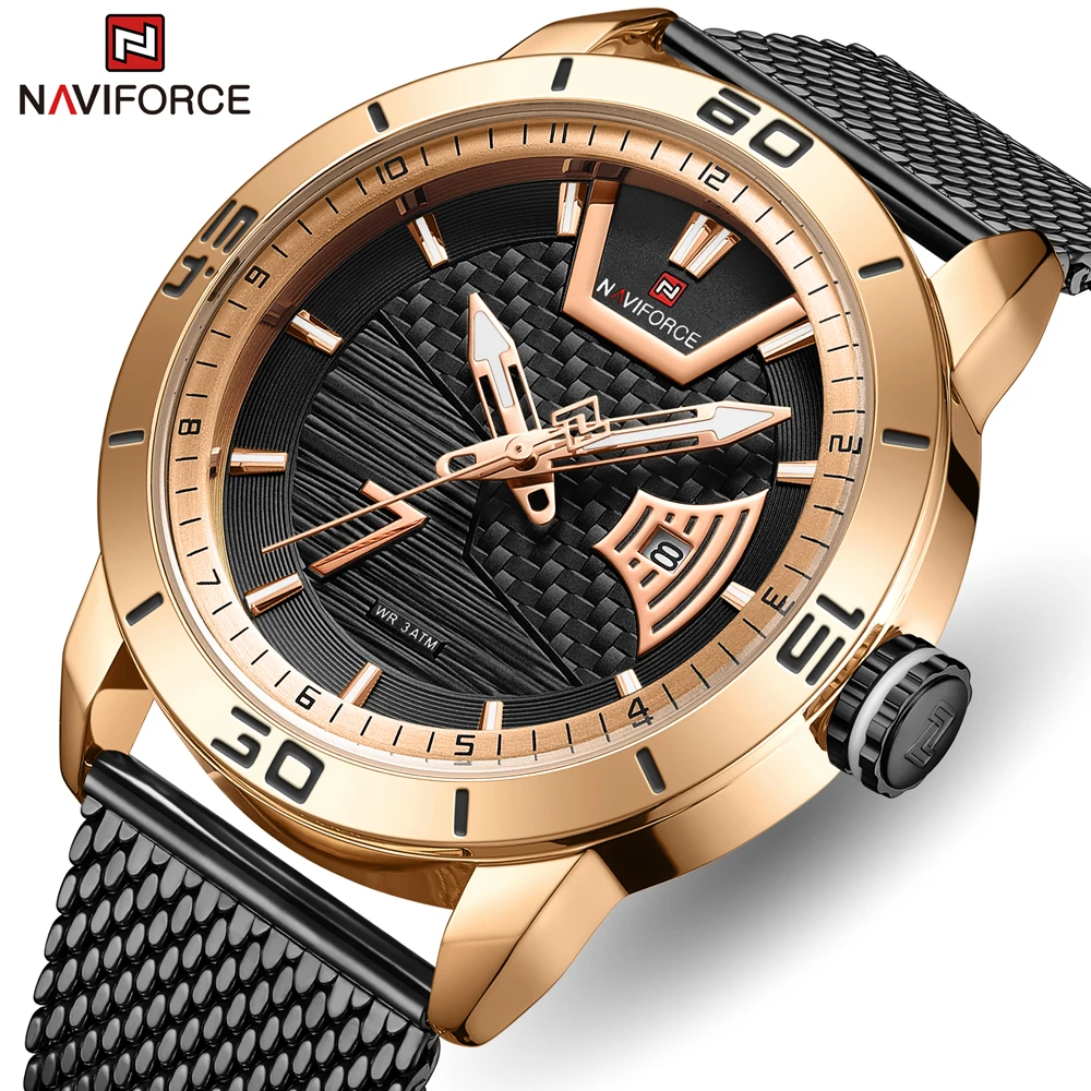 

Лучший бренд NAVIFORCE Мужские часы, Мужские модные роскошные деловые часы, Спортивные водонепроницаемые наручные часы из нержавеющей стали, Relogio Masculino