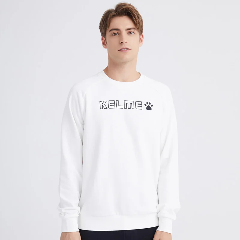 KELME мужская толстовка с круглым вырезом 100% хлопок повседневные толстовки мужской