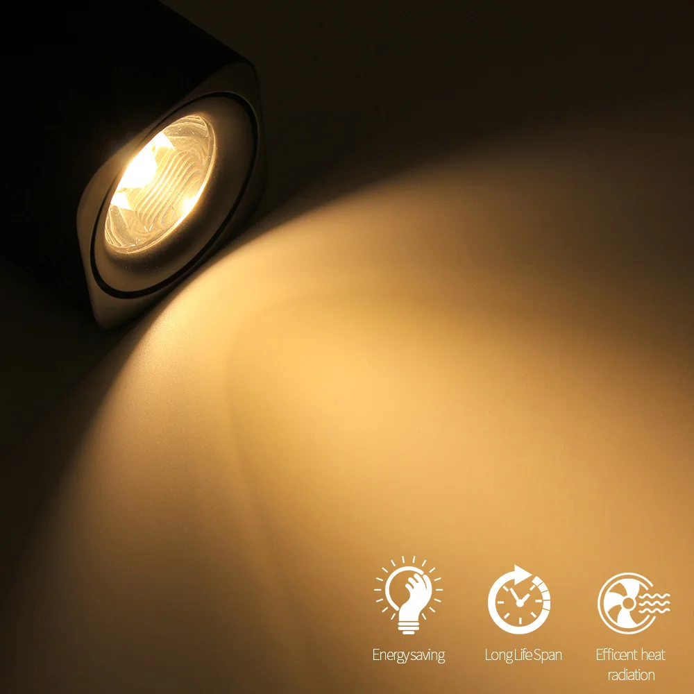 Aisilan-Luz LED de techo cuadrada y nórdica, foco con forma de cubo para habitación/pasillo/vestíbulo, AC85-260V COB