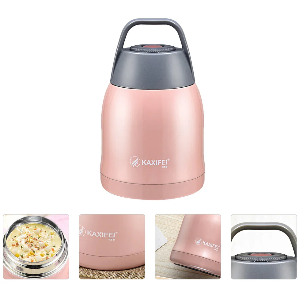 

1Pc 600ML Portable Food Container Stainless Steel Bento Box Food Thermal Jar