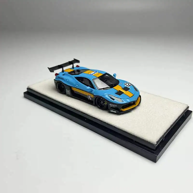 JEC 1:64 LB 458 GT Gulf  Luminous Moon Light Version Resin Model Car Limited Edition And White Color In June 2022 Stocks