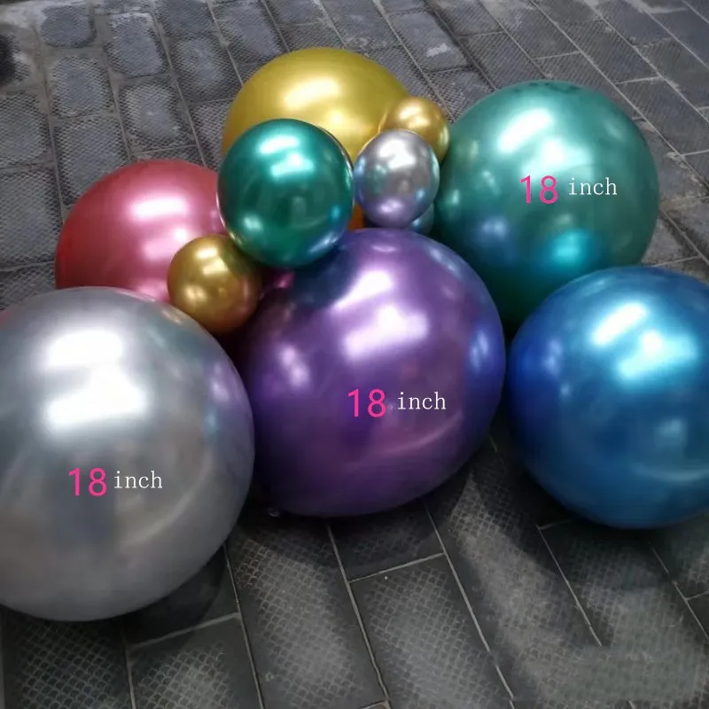 10 дюймов 5 шт. серебристый черный металл латексные шарики для свадебного