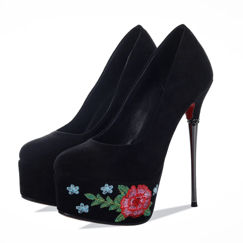 Arden Furtado Весна Экстремальные Высокие каблуки Модная женская обувь с круглым