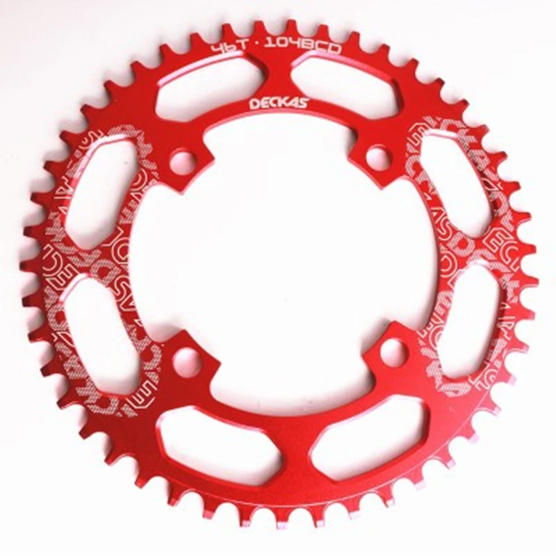 

DECKAS104BCD Large Chainring Bicycle Single Speed Disc Positive and Negative Gear Accessories 40T 42T 44T 46T 48T 50T 52T