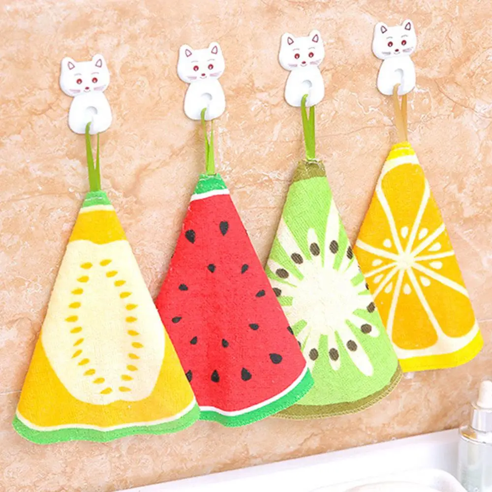 

Wiping Napkin Dishcloth Towels Mini Lovely Kawaii Cartoon Multi-Pattern Cotton Fruit Cleaning Supplies Household Accessories