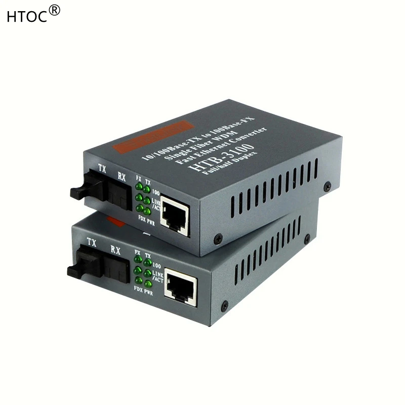 

HTB-3100 Fiber Transceiver Single Fiber Converter 25km SC 10/100M Single mode Single Fiber 1 Pair