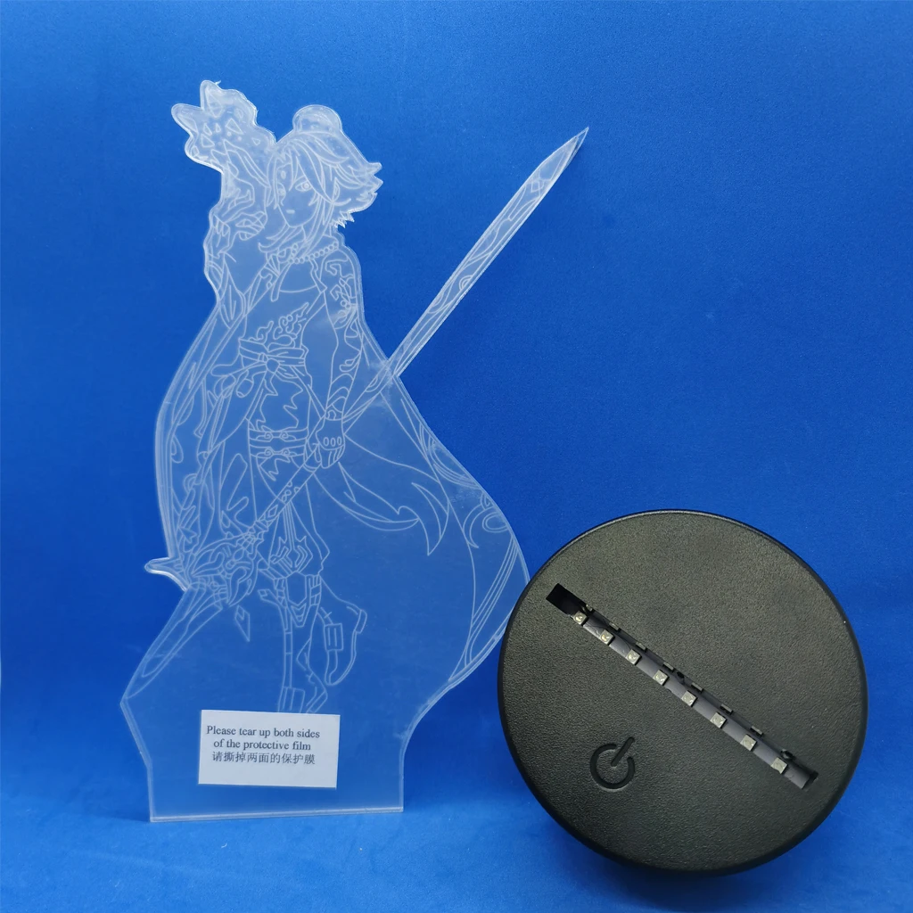 Ночной светильник Genshin Impact только акриловая доска Zero Two аниме фигурка игровая