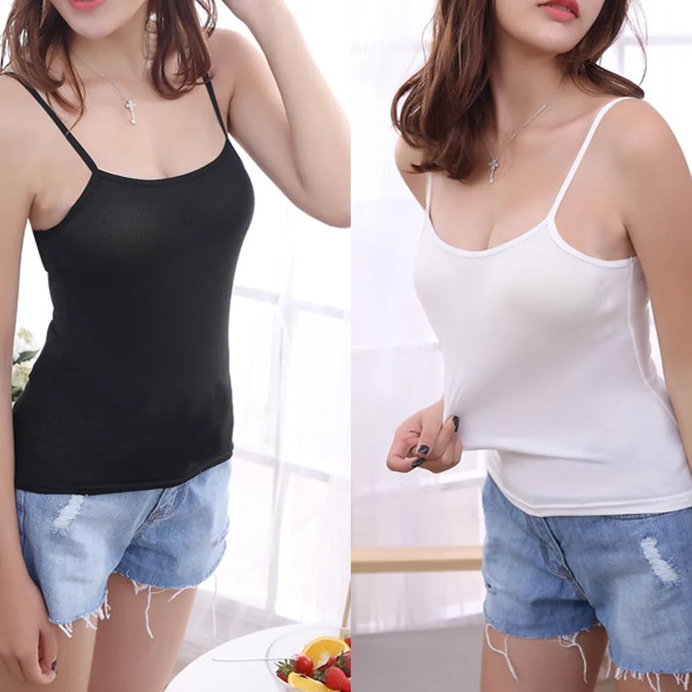 

JIAYAN 2pcs/lot Summer Women Tanks Tops Sleeveless Solid Crop Top O-Neck Vest Breathable Undershirts Sexy Soft Tees