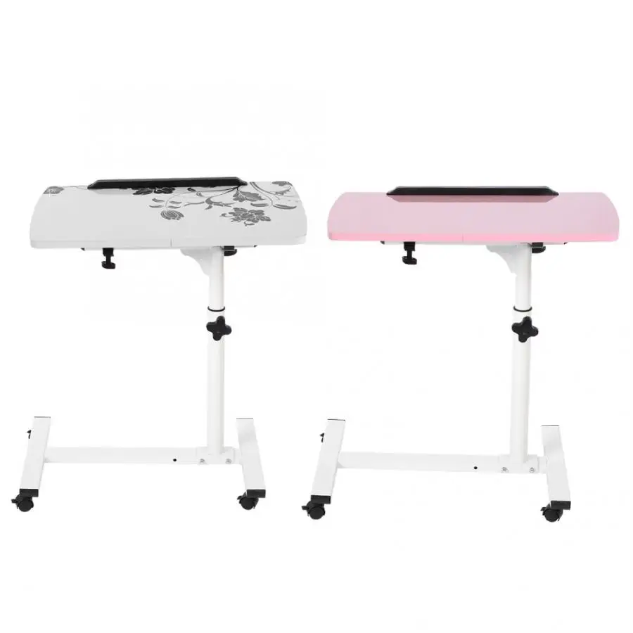

Removable Laptop Desk With Mute Pulley Liftable Desk Multi-purpose Bedside Table Storage Rack End Table Office furniture