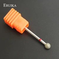 eruika 1pc diamond nail drill bit ball burr electric file nail cutter manicure drill bits nail clean tools drill accessory