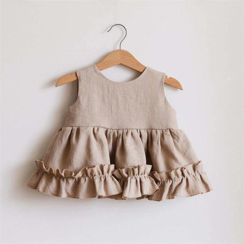 

Infant Girl Summer Lace Clothes Set Baby Girl Sleeveless Tank Top + Bloomers 2PCS Suit Fashion Ruffle