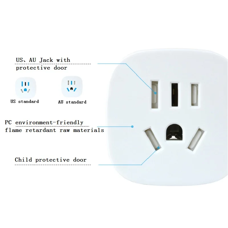 UK Plug Travel adapter Power Portable multi-functional AU CN socket International Adaptor | Электроника