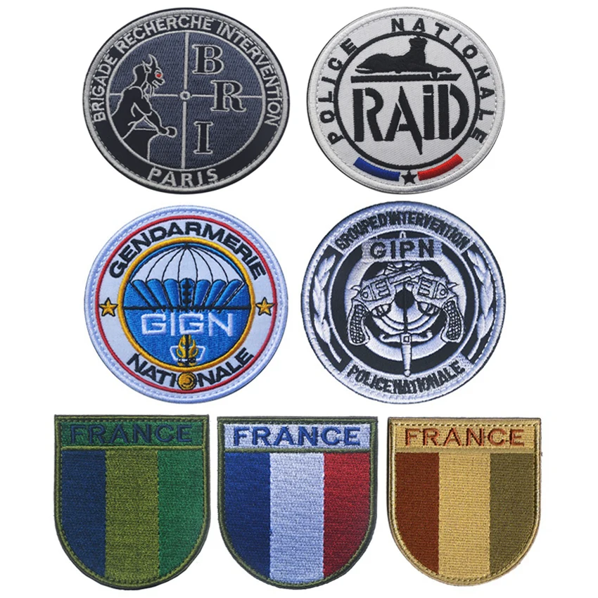 GlGN нашивки национальной полиции Франции спецназа французской нашивка Френки