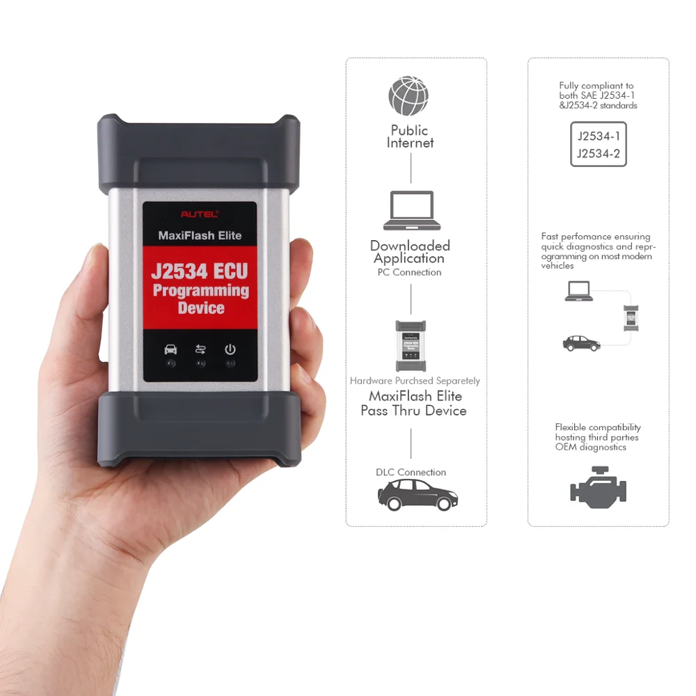 Autel MaxiFlash Elite J2534 ECU программирующий инструмент для MS908P MK908 оригинал|Программаторы