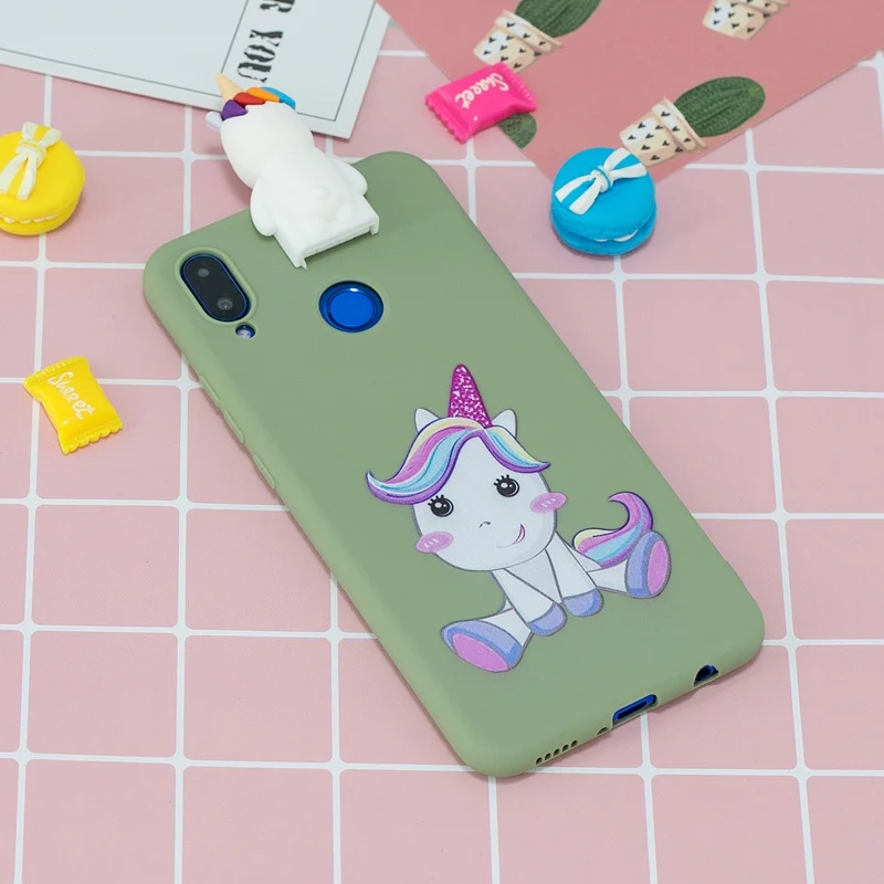 3D Rabbit Bear Stand Toys Cartoon Case For Huawei Nova 2i 3i 3e 4e Unicorn Dolls Soft Cover |