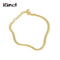 kinel 925 sterling silver crude chain bracelets korea style rock punk cauliflower bracelet for women 18k gold fine jewelry