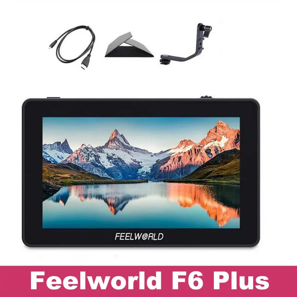 F6 plus Feelworld F6 PLUS сенсорный экран монитор из алюминиевого сплава F5.5 дюймов 3D Lut 4K на камеру DSLR камера на контроль Кардана - Цвет: F6 plus