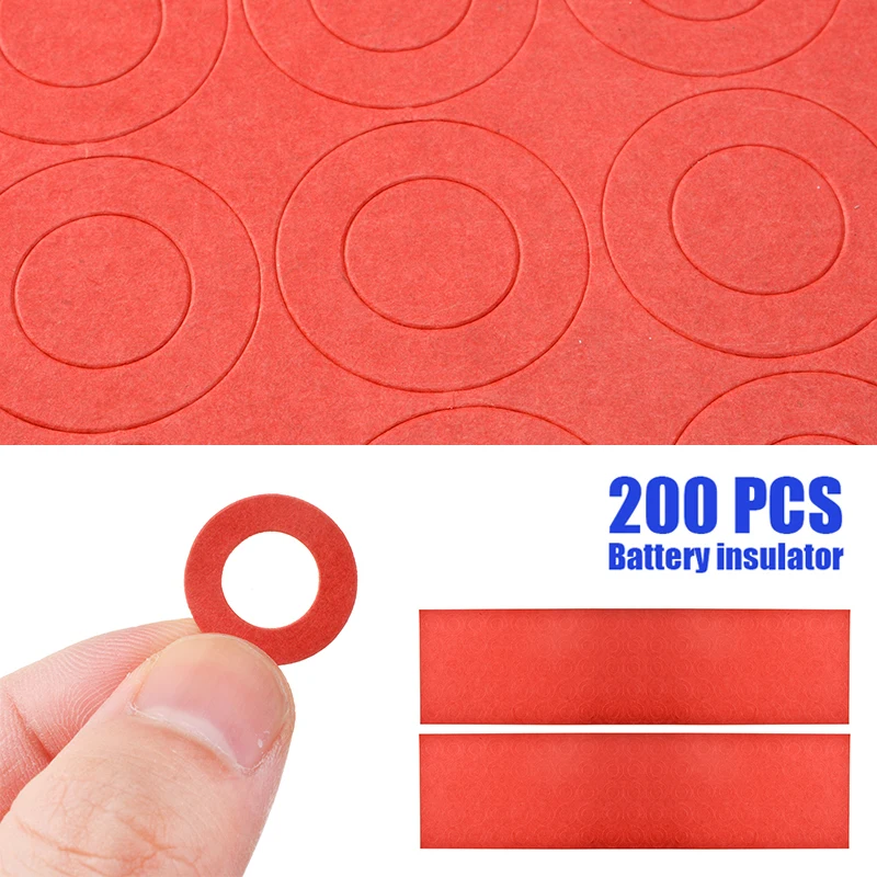 200pcs Li-ion Battery Insulation Gasket Insulator Ring for 18650 Battery Pack Insulating Glue Patch Electrode Insulated Pads 10 pcs to 220 silicone thermal heatsink insulator pads w insulating particles for lm78xx lm317 tdaxx