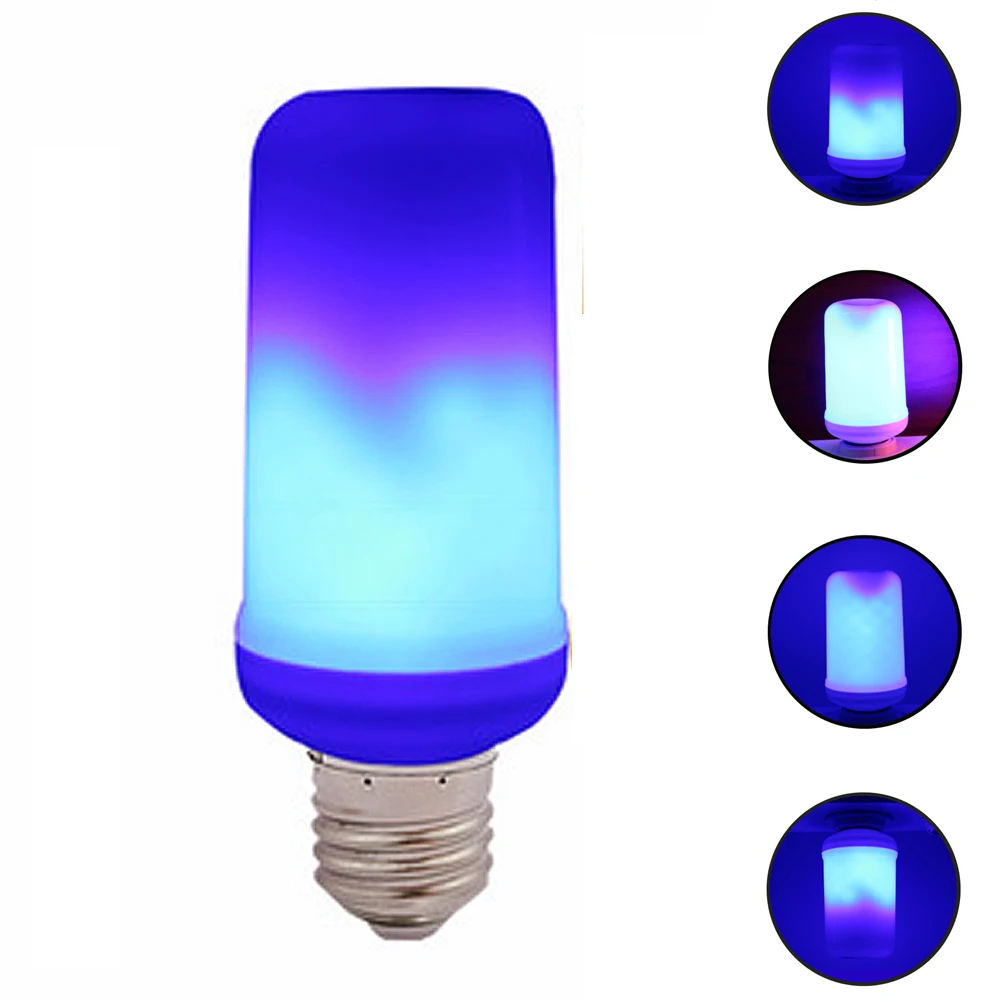 

99 LED E27 Flame Lamps 9W 85-265V Ampoules LED Flame Effect Bulb Flashing Simulation Fire Lamp Yellow / Blue Flame 4 Patterns