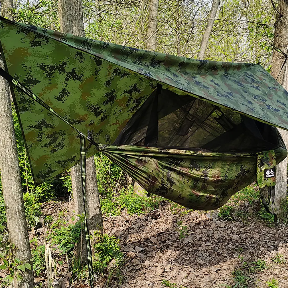 Легкий портативный гамак для кемпинга и палатки тент брезент от дождя