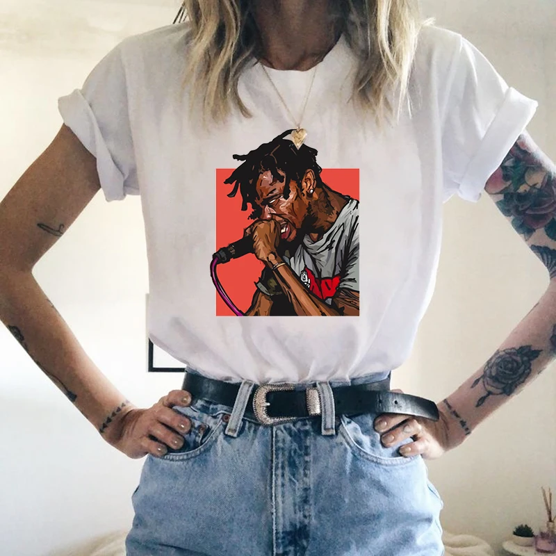 

Travis Scott Hip Hop T-shirt for Pop Boys Men Summer Cool Streetwear T shirt Girls Women Men's Clothing Casual Teens Tops