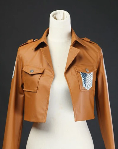 Female Leather Костюм Леви-Атака на Титанов куртка Леви Эрен, косплей Shingeki no Kyojin кожаная куртка косплей - Цвет: Female Leather