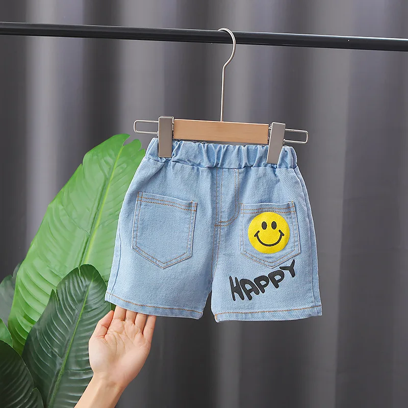 

Summer Children Cotton Clothes Baby Boys Cartoon O-Neck T Shirt Denim Shorts 2Pcs/sets Infant Kids Fashion Toddler Tracksuits