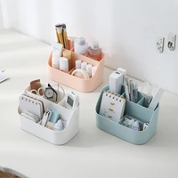 creative desktop storage box compartment pen holder makeup finishing box multi function simple stand case office stationery