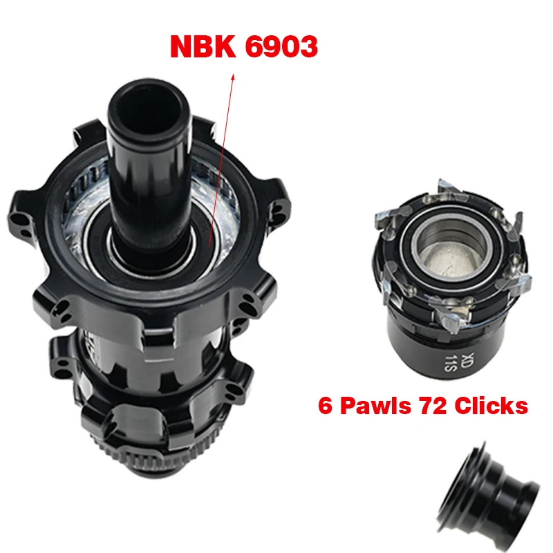 ARC Boost MTB Hub Mountain Bike Aluminum Alloy 28 Hole 6 Pawls 72 Clicks Bicycle 11 Speed Black Wheel Part | Спорт и развлечения