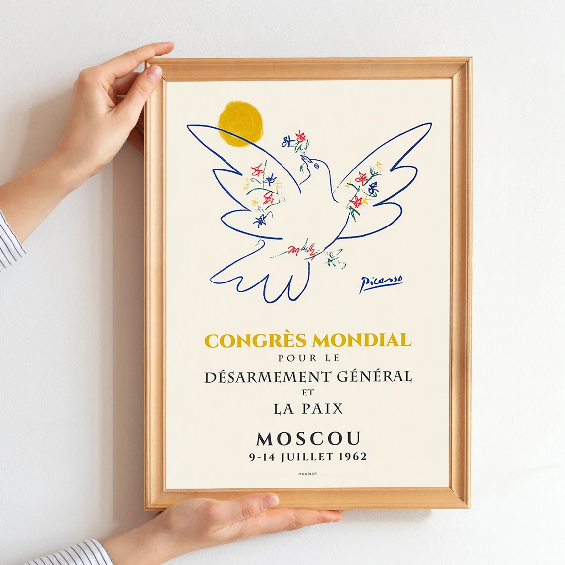 Плакат голубя Пикассо эскиз печать минималистическое искусство выставка