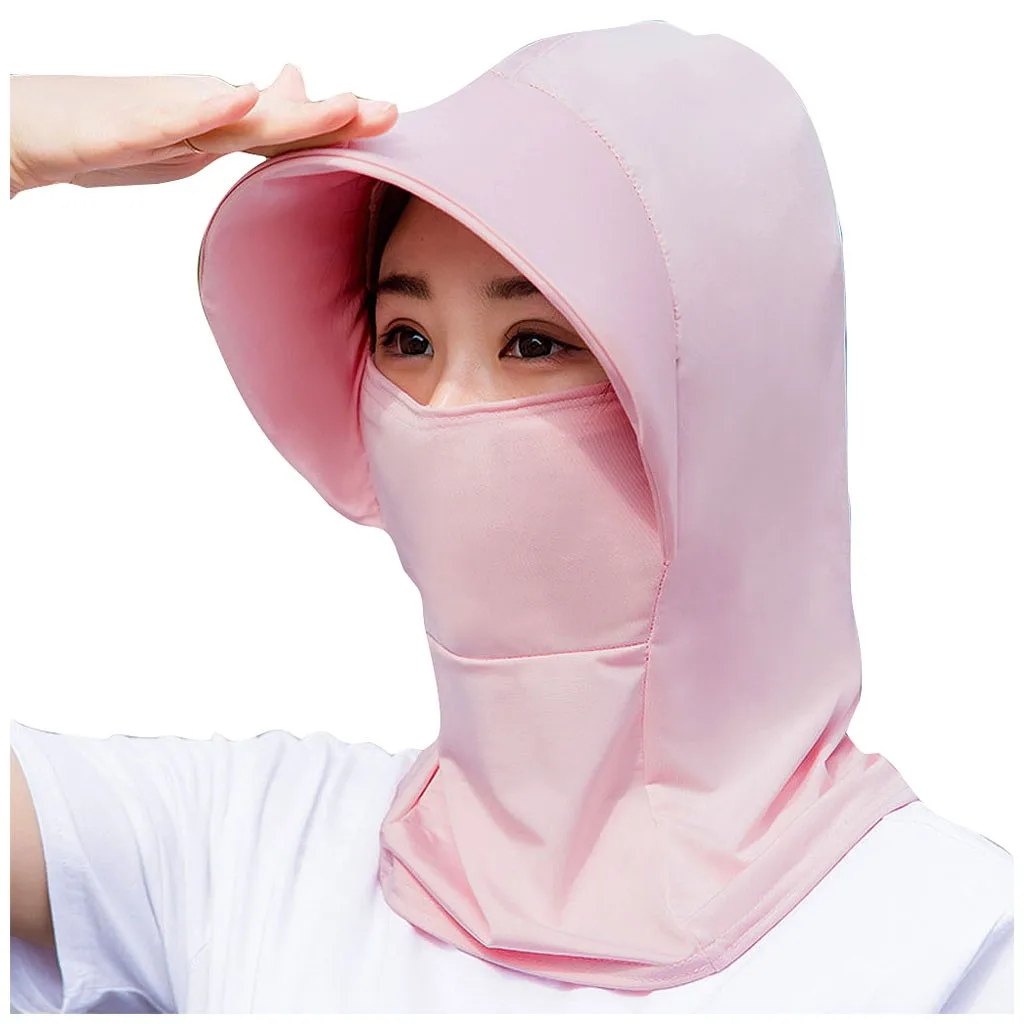 Female Face Mask Sun Shade Hat Women Summer Anti-ultraviolet Large Flower Visor Wild Fashion Cloth #mh | Аксессуары для одежды