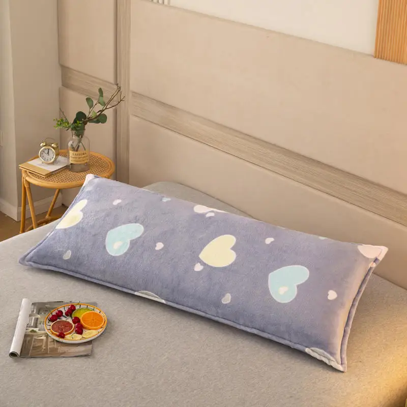 Мягкого полиэстра и фланелей Длинная Подушка Чехол не раздражающий кожу теплый