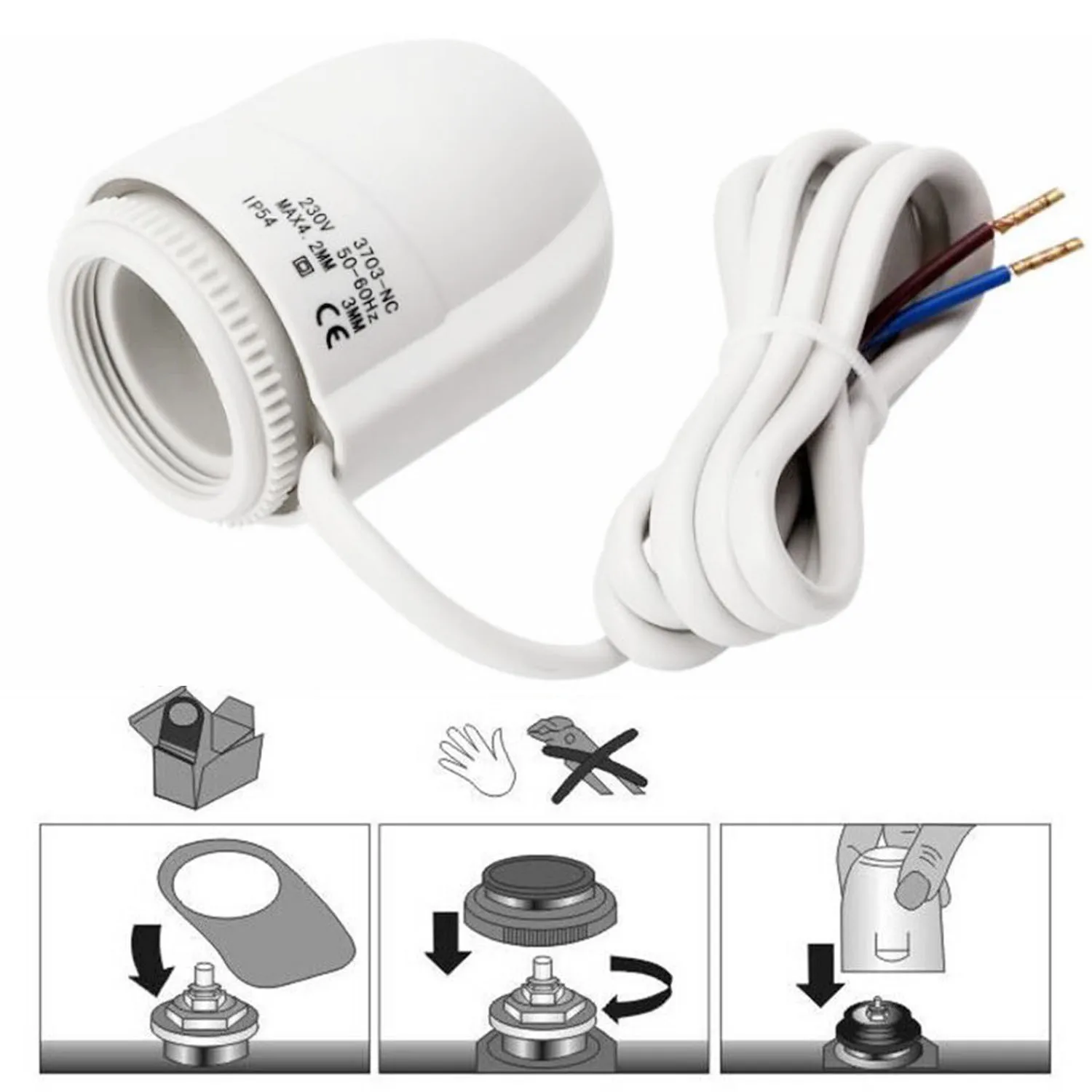 Нормально закрытый открытый нагревательный привод 24 В переменного тока 230