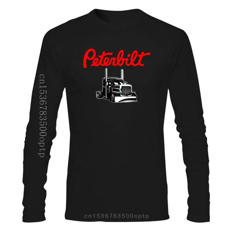 

New Kenworth Peterbilt Truck T-Shirt Black And White Usa Size Cool Casual Tee Shirt