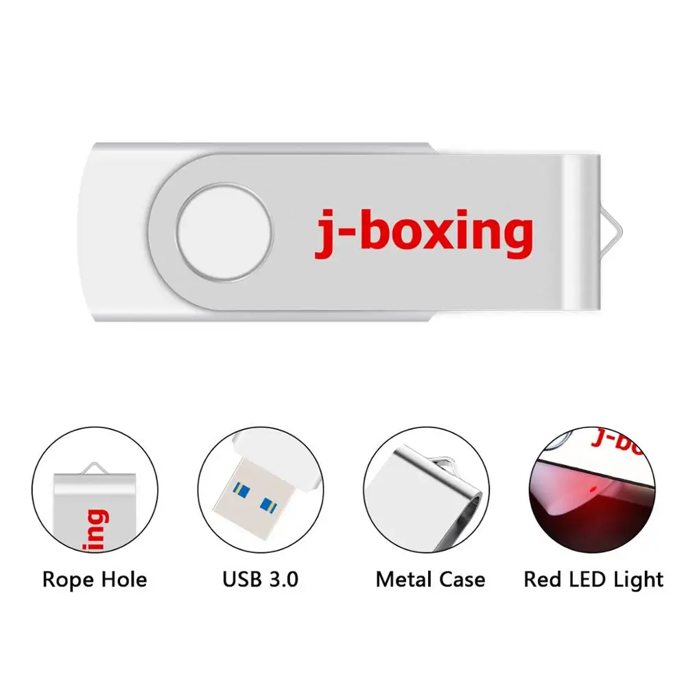 Металлический вращающийся флеш накопитель J boxing 16 ГБ 32 64 ГБ|USB флэш-накопители| |
