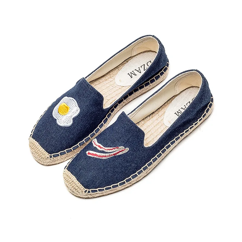 

Dress Flat Platform Embroider Brand Espadrilles Woman Hot Sale Zapatillas Mujer Sapatos Genuine Creepers Flats Ladies Ricamo 42