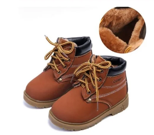 Детские зимние ботинки 2020 детская кожаная обувь для маленьких мальчиков и