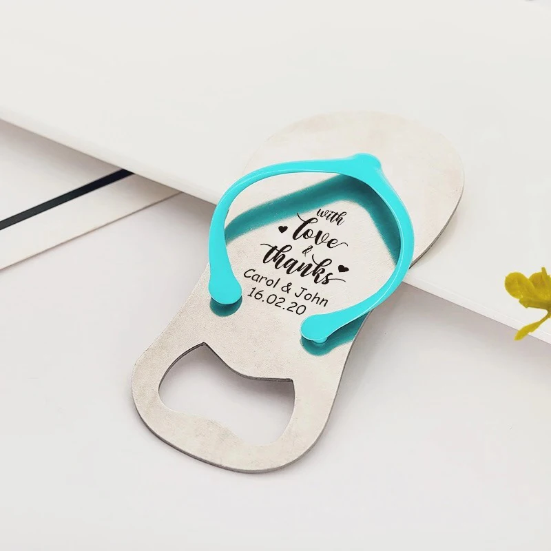 Шлепанцы для бутылок с гравировкой на заказ открывашка в подарочной коробке