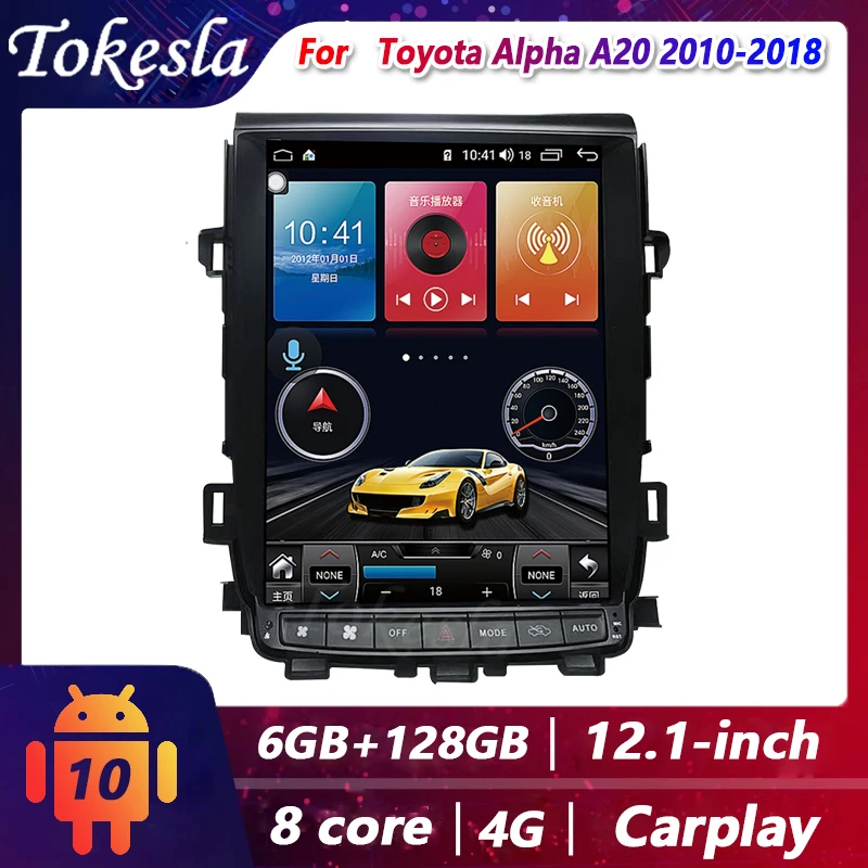 

Tokesla For Toyota Alphard A20 Car Radio 2 Din Android Tesla Auto Stereo Receiver Central Multimedia Dvd Automotivo Video Player