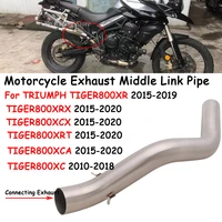 slip on for triumph tiger 800 xr xrx xrt xc xca xcx motorcycle exhaust escape systems modified 51mm muffler middle link pipe