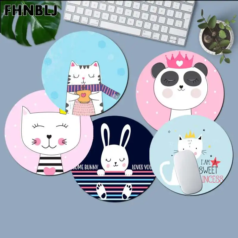 

Игровой коврик для мыши FHNBLJ из натурального каучука, дизайнерский мультяшный рисунок животного, Настольный коврик, игровой коврик для ПК, н...