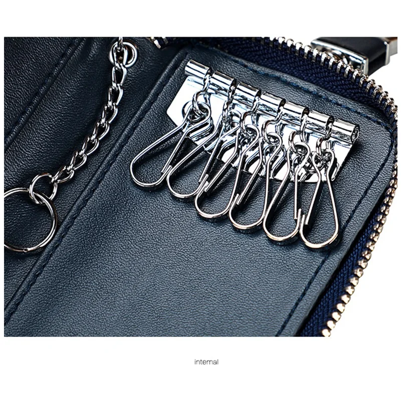 Мужские и женские бумажники для ключей из натуральной кожи держатель ID-карты