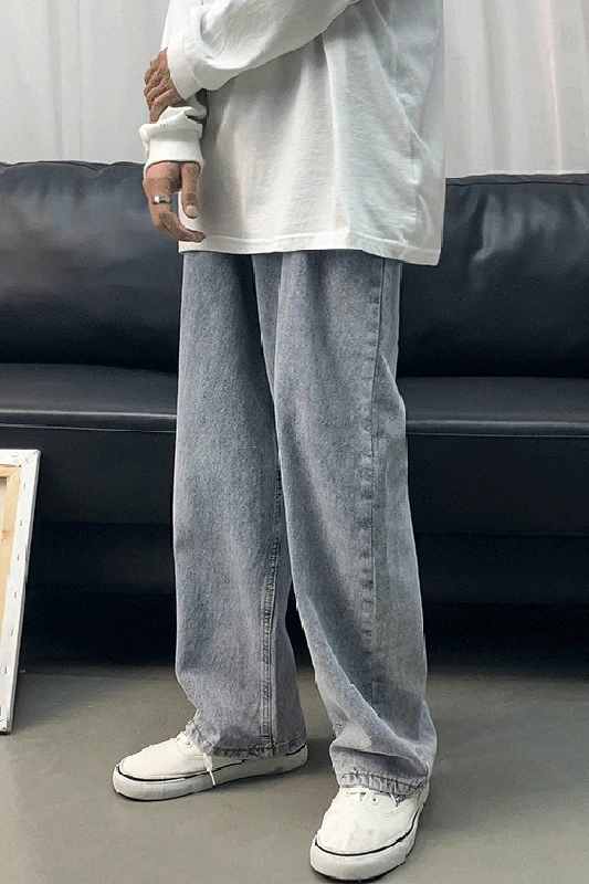 

Men's Fashion Brand Baggy Straight Trousers Korean Style Trendy Ins Pants Spring Fashion Brand Wide Leg Pants Men's Trousers