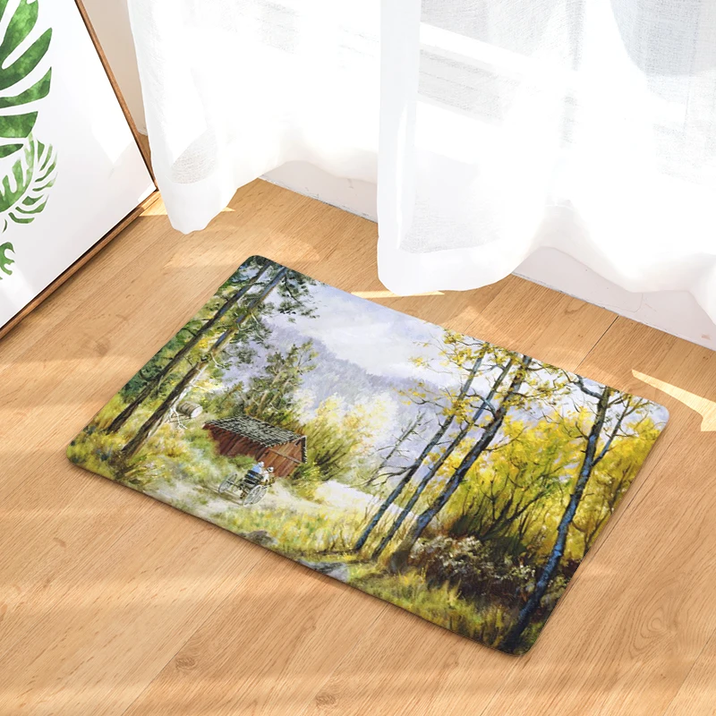 Винтажный декоративный коврик для входной двери в деревенском стиле абсорбент